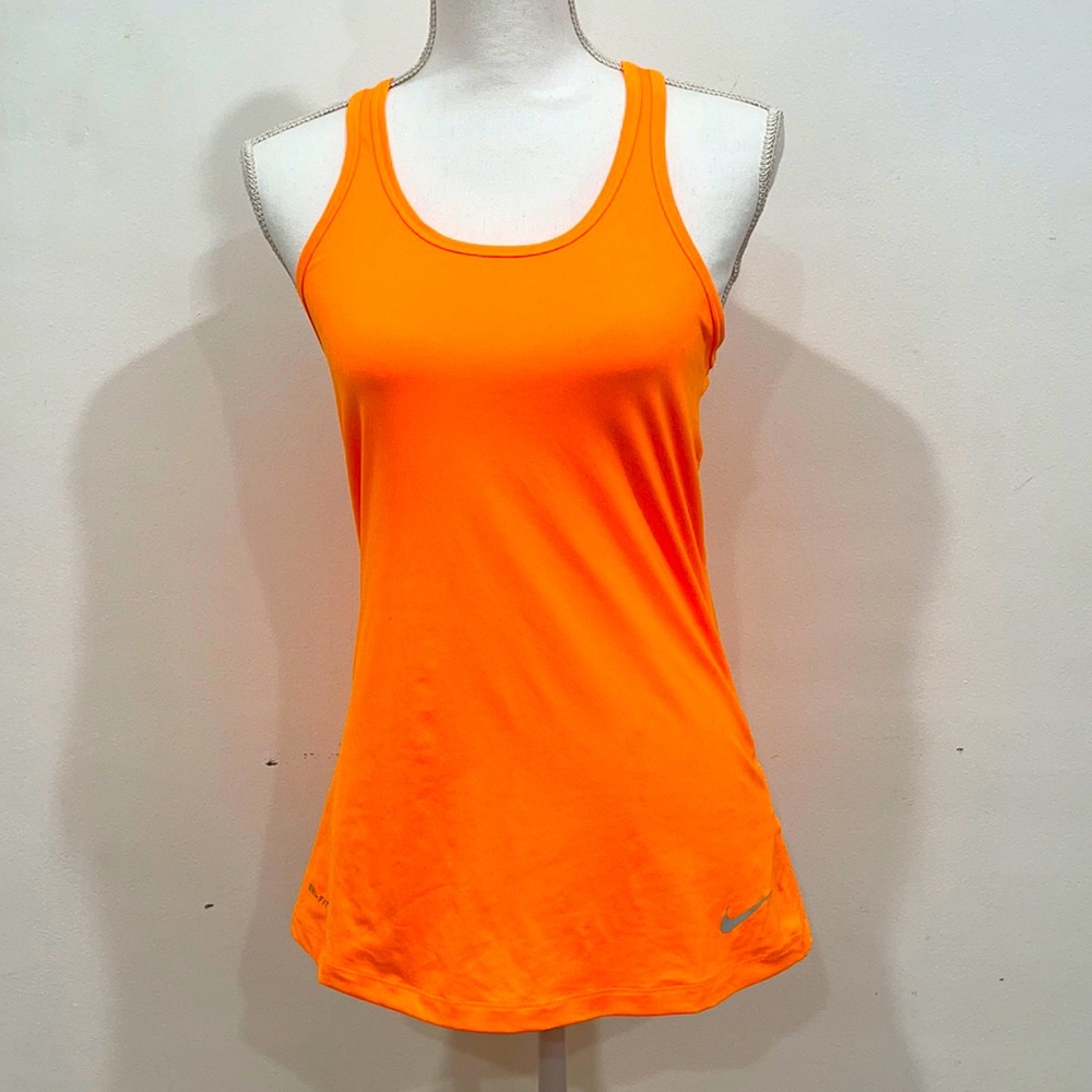 Nike Orange Racer Back Tank Top, Medium